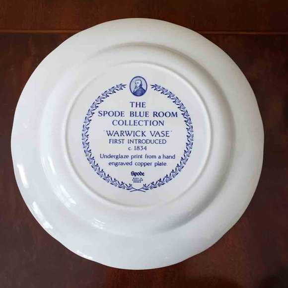NEW Spode Blue Room Collection Warwick Vase Dinner Plate Blue White England - Picture 2 of 2